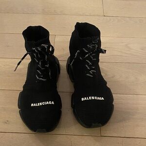 Balenciaga Black Knit Sneakers